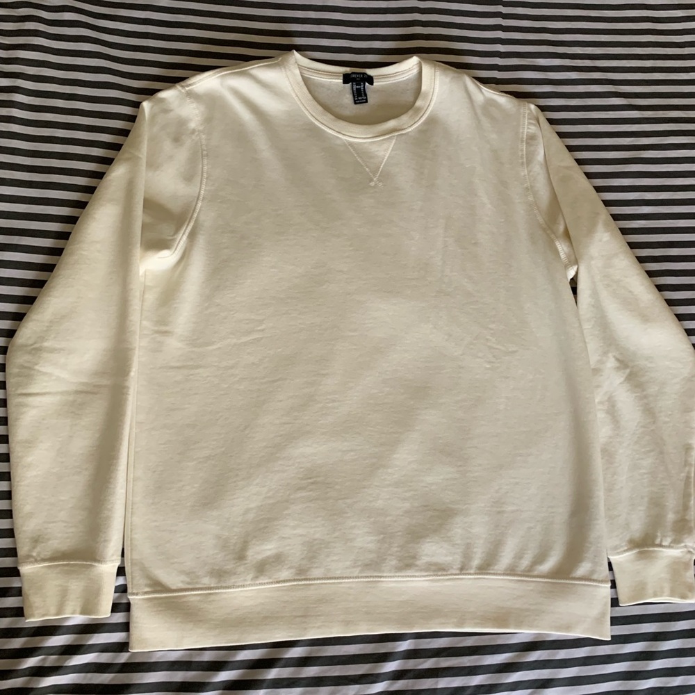 forever 21 cream / white sweatshirt